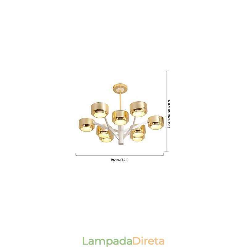 Lustre de teto moderno e minimalista com personalidade