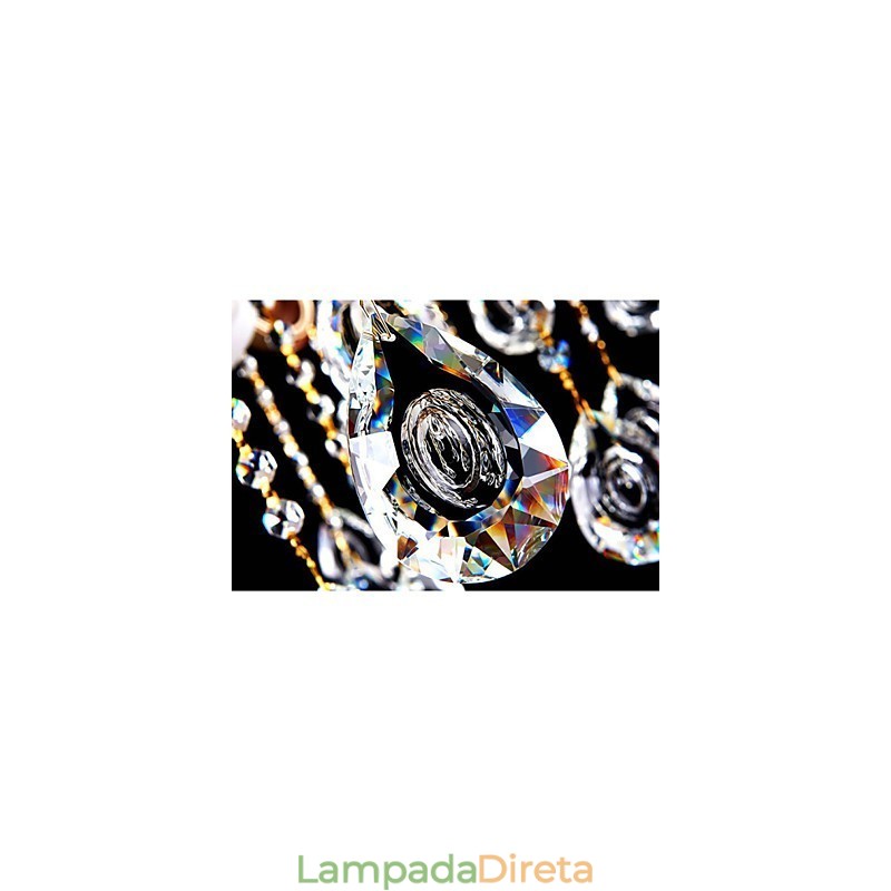Luminária pendente de cristal jade