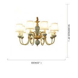 Lustre Tradicional Clássico Country Latão Recurso para Mini Estilo Metal 8 Lâmpadas