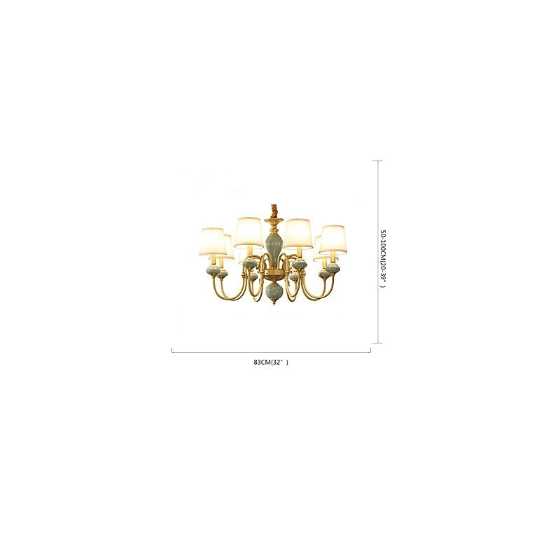 Lustre Tradicional Clássico Country Latão Recurso para Mini Estilo Metal 8 Lâmpadas