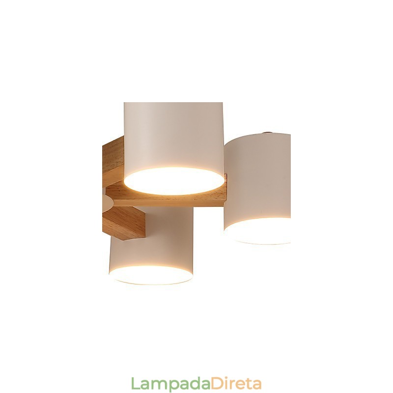 Lustre de 6 luzes moderno contemporâneo tradicional clássico vintage country madeira característica para madeira