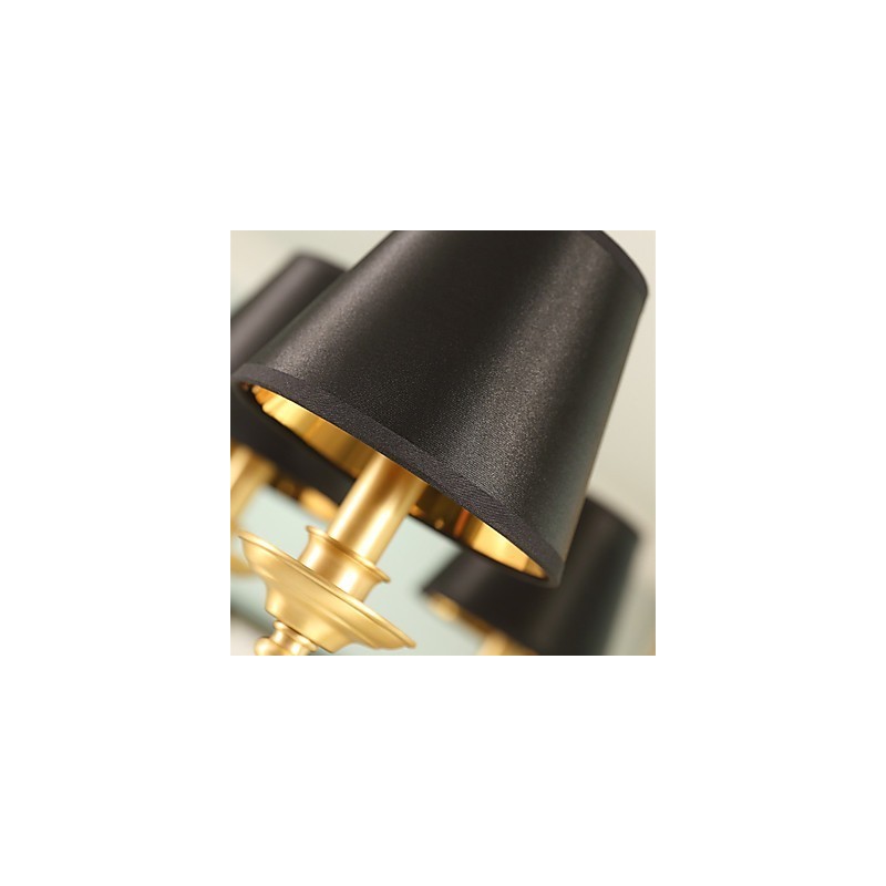Lustre Tradicional Clássico Country Latão Recurso para Mini Estilo Metal 8 Lâmpadas