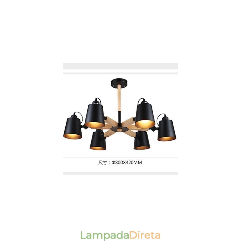 Lustre Mini Estilo Moderno Contemporâneo Metal
