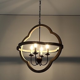 Vintage Metal Amercian Industrial Loft Pintura Cor Lustre de Madeira Lâmpada Pendente Decoração Interna Lâmpada