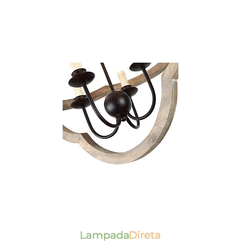 Vintage Metal Amercian Industrial Loft Pintura Cor Lustre de Madeira Lâmpada Pendente Decoração Interna Lâmpada