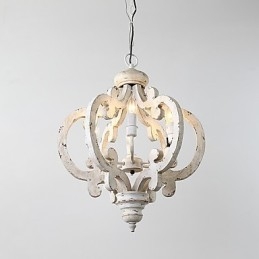 Pintura Vintage Recurso Mini Estilo Madeira Bambu Lustre Lâmpada Decorar Luminária Pendente