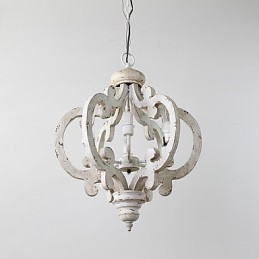 Pintura Vintage Recurso Mini Estilo Madeira Bambu Lustre Lâmpada Decorar Luminária Pendente