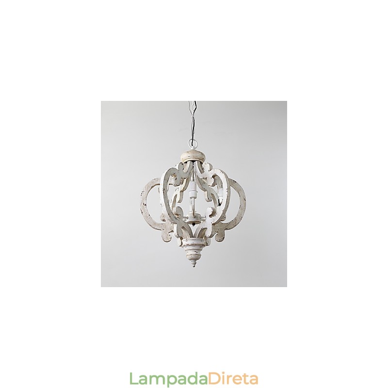 Pintura Vintage Recurso Mini Estilo Madeira Bambu Lustre Lâmpada Decorar Luminária Pendente