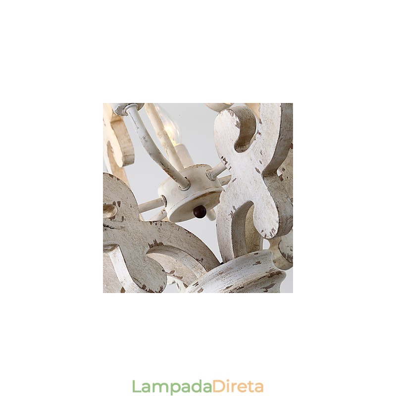 Pintura Vintage Recurso Mini Estilo Madeira Bambu Lustre Lâmpada Decorar Luminária Pendente