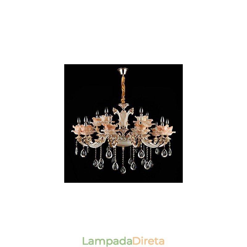 Luminária pendente de liga de zinco com recurso para cristal estilo mini metal interno lojas 15 lâmpadas