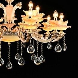 Luminária pendente de liga de zinco com recurso para cristal estilo mini metal interno lojas 15 lâmpadas