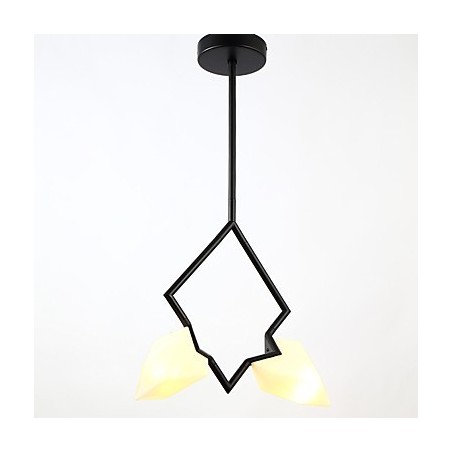 2 postes de luz modernos de metal com lustre de vidro pêssego, luminária pendente para decoração de cantina 2 postes de luz modernos de metal com lustre de vidro pêssego, luminária pendente para decoração de cantina