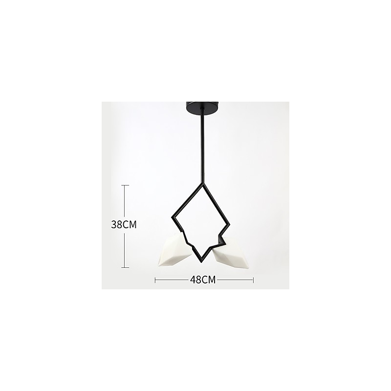 2 postes de luz modernos de metal com lustre de vidro pêssego, luminária pendente para decoração de cantina