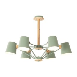 Lustre de metal com pintura vintage em madeira de macaron multicolorido