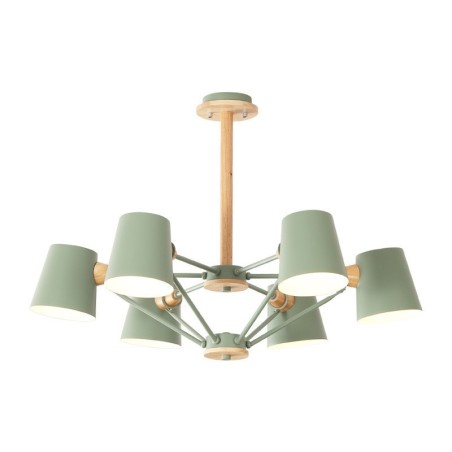 Lustre de metal com pintura vintage em madeira de macaron multicolorido Lustre de metal com pintura vintage em madeira de macaron multicolorido