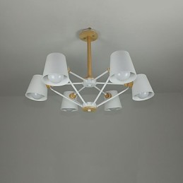 Lustre de metal com pintura vintage em madeira de macaron multicolorido