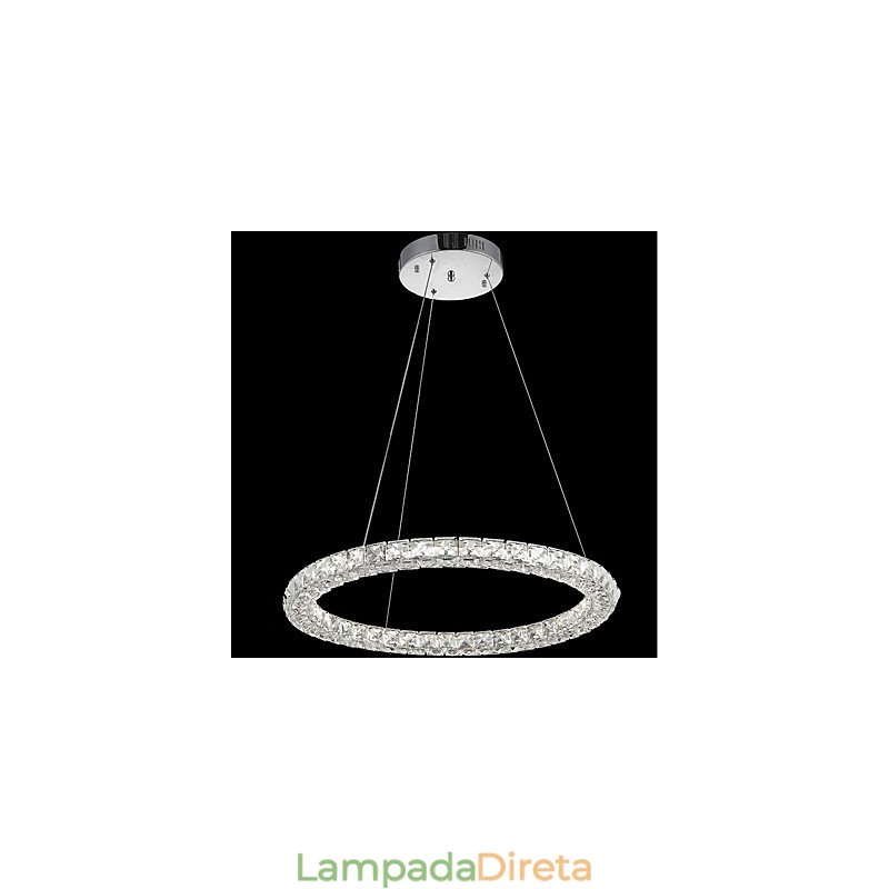 Luminária pendente de teto de cristal em anel moderno, lustre de cristal, luminárias de iluminação interna, luminárias reguláveis com controle remoto