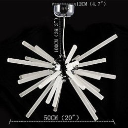 Globe Chrome Feature para lustre de metal cristal
