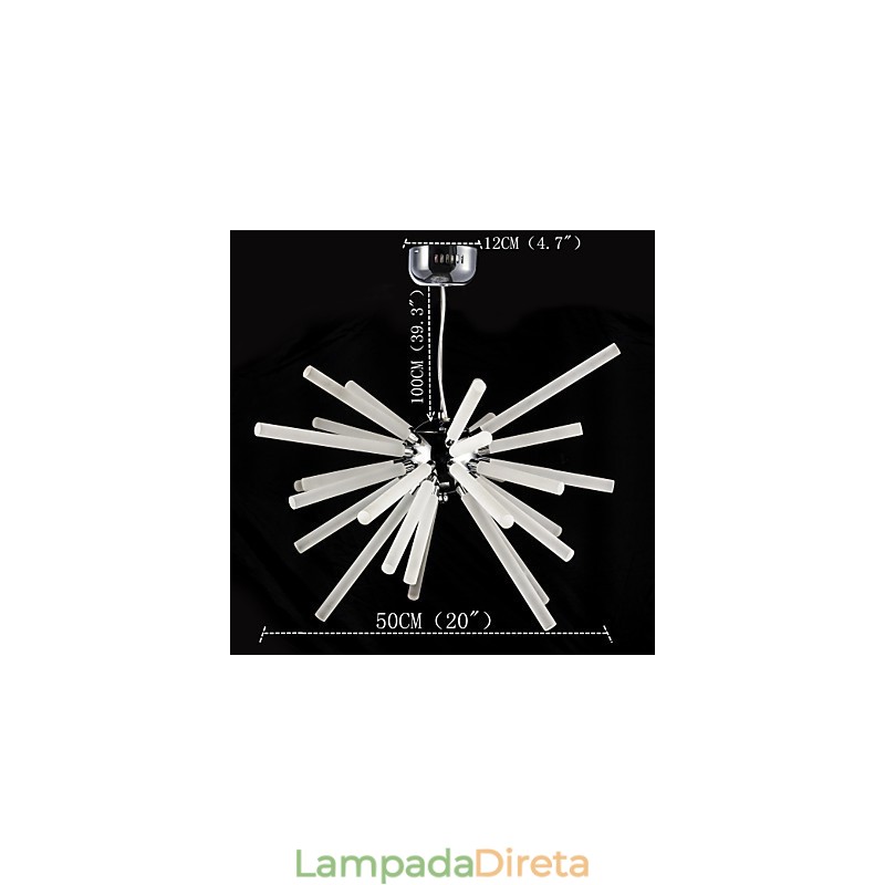 Globe Chrome Feature para lustre de metal cristal