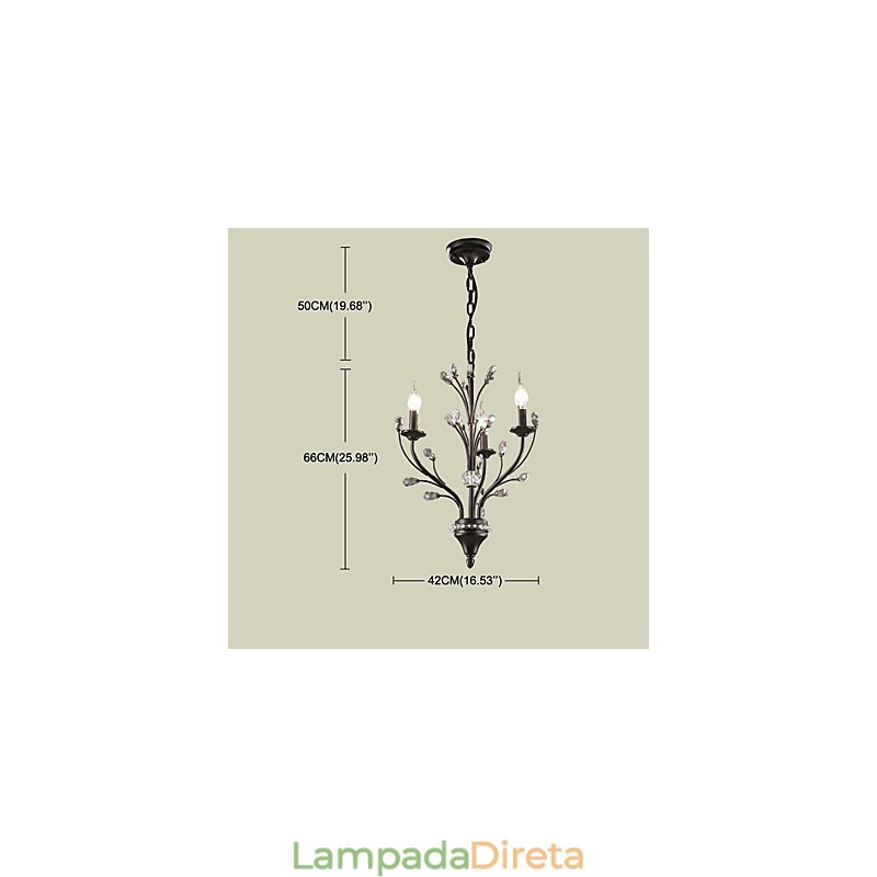 Moderno Contemporâneo Tradicional Clássico Rústico Lodge Vintage Retro Lanterna Country Globe Pintura Recurso para Lustre de Cristal