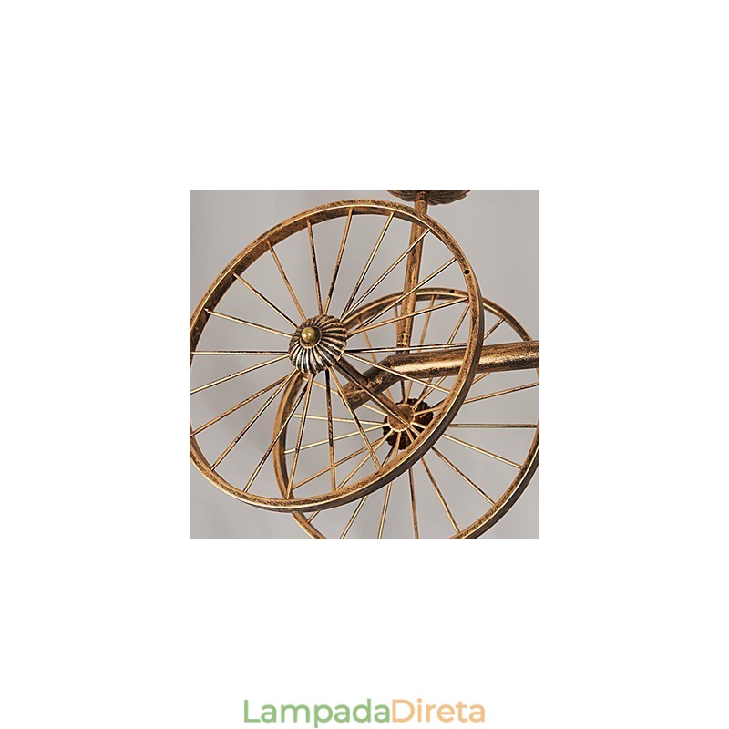 Lustre de metal rústico estilo chalé vintage retrô country globo pintura característica para designers de estilo mini