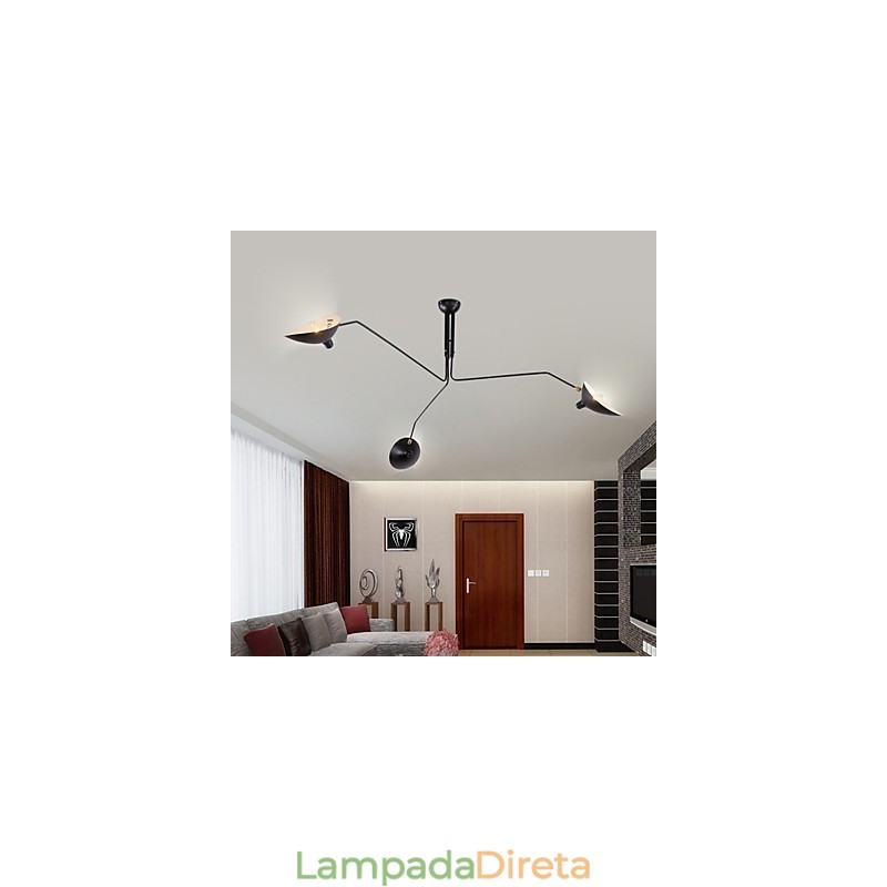 Pintura Contemporânea Moderna Destaque para Designers Lustre de Metal