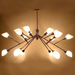 Lustre nórdico simples e atmosférico pastoral, lustre criativo para lobby