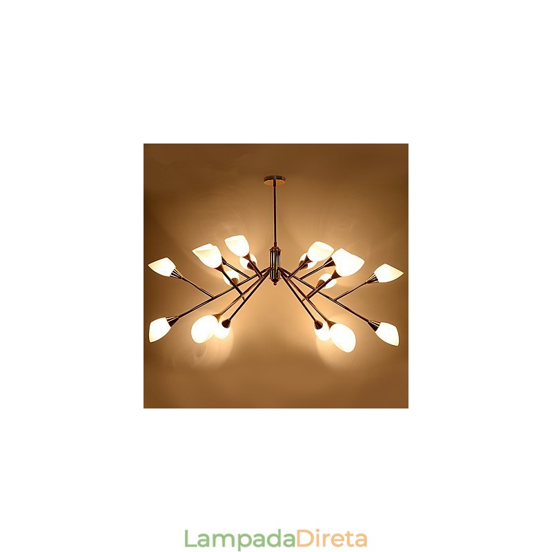 Lustre nórdico simples e atmosférico pastoral, lustre criativo para lobby