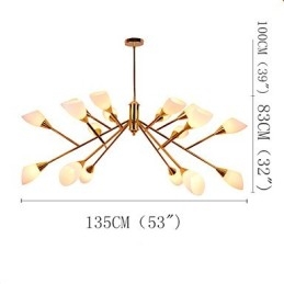 Lustre nórdico simples e atmosférico pastoral, lustre criativo para lobby
