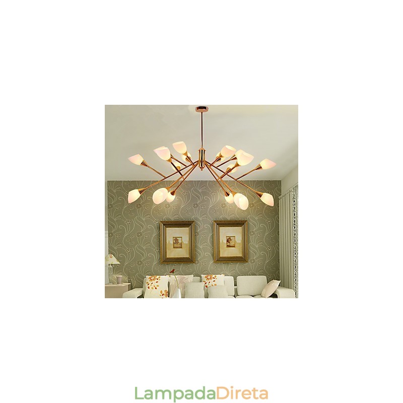 Lustre nórdico simples e atmosférico pastoral, lustre criativo para lobby