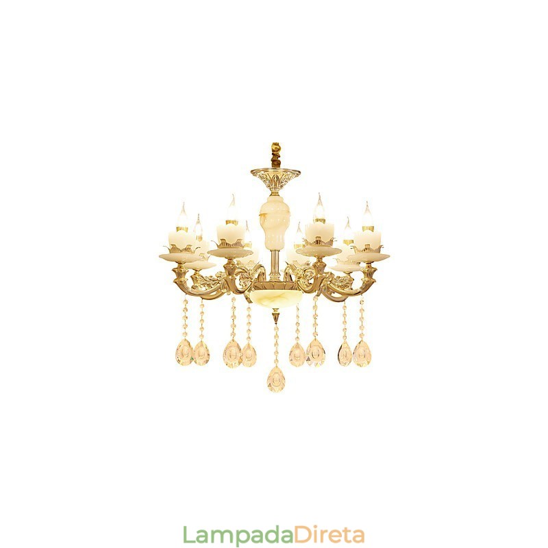 Lustre de cristal de liga de zinco estilo europeu para casa
