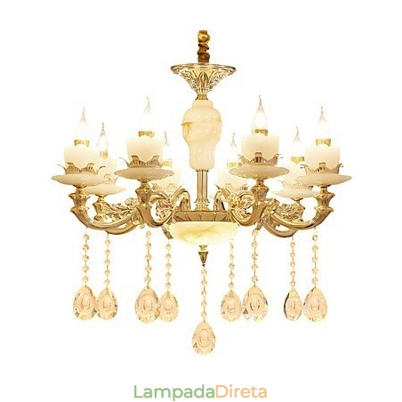 Lustre de cristal de liga de zinco estilo europeu para casa Lustre de cristal de liga de zinco estilo europeu para casa