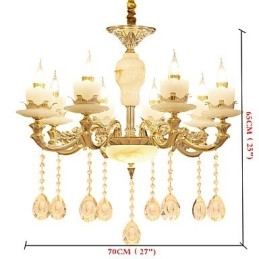 Lustre de cristal de liga de zinco estilo europeu para casa