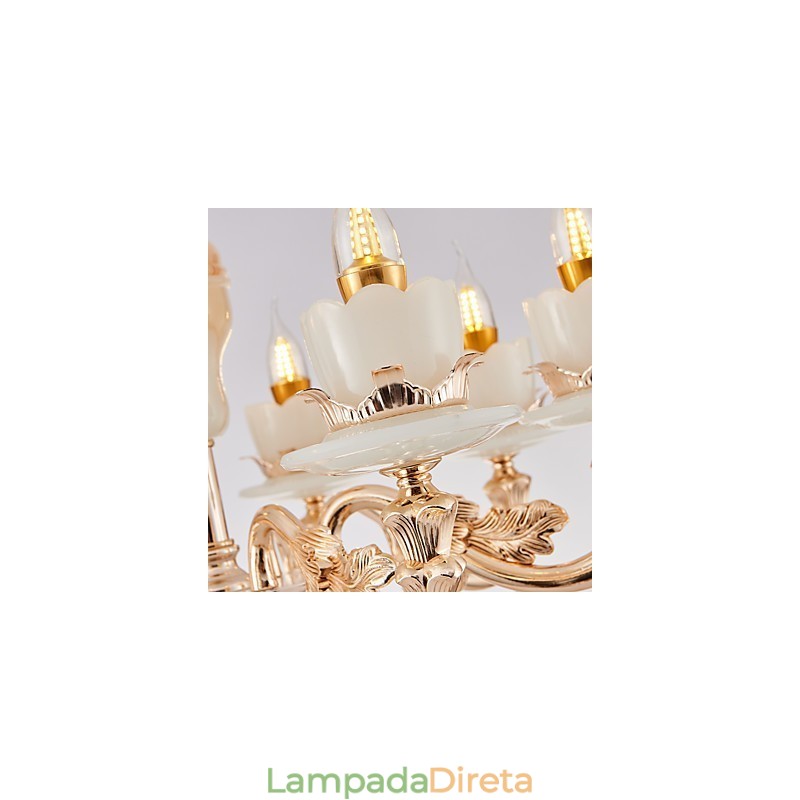 Lustre de cristal de liga de zinco estilo europeu para casa
