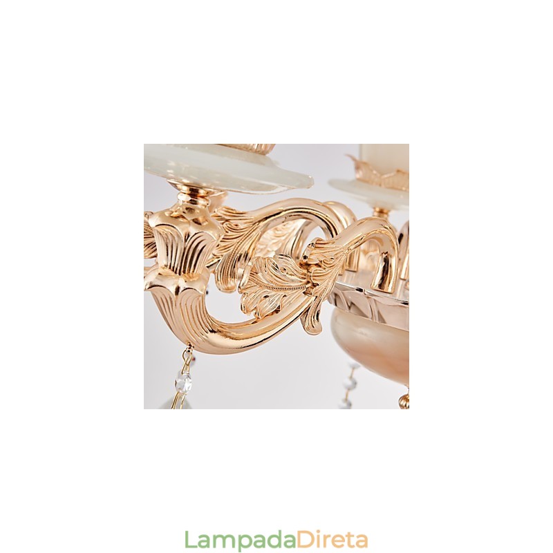 Lustre de cristal de liga de zinco estilo europeu para casa