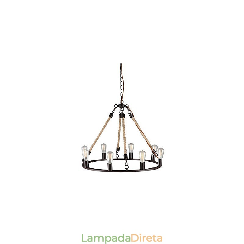 Lustre de metal com pintura estilo mini vintage