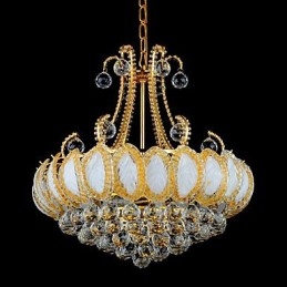 Lustre de luxo moderno com pingente de cristal, diâmetro de 50 cm, contém 8 lâmpadas