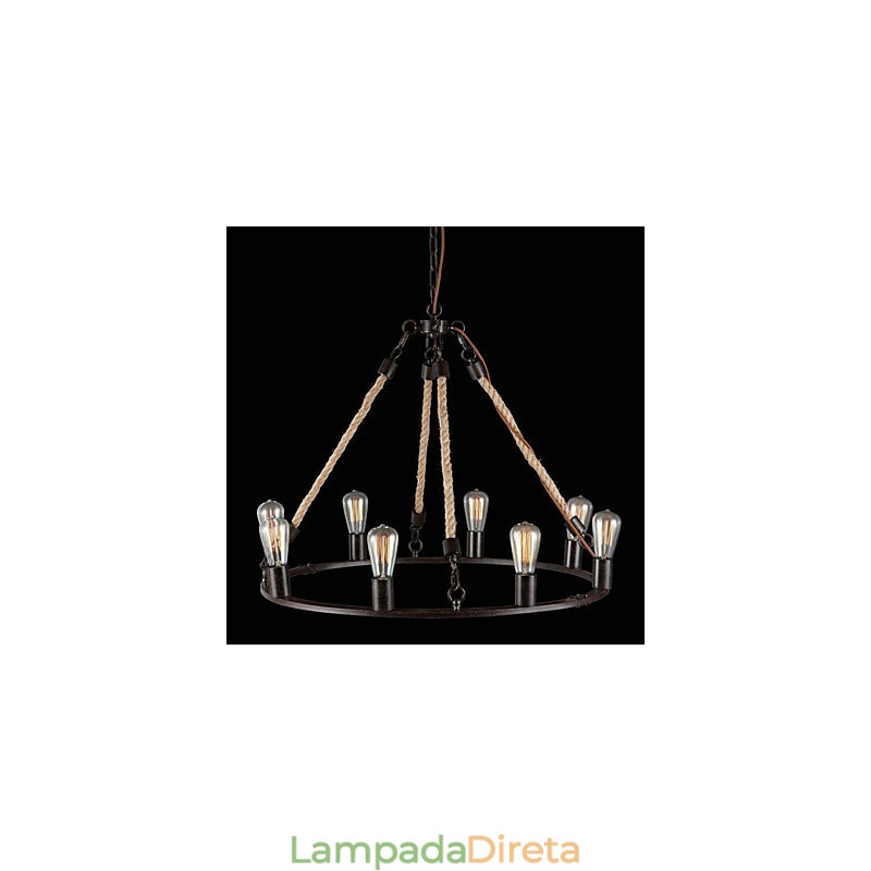 Lustre de metal com pintura estilo mini vintage