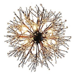 Lustre moderno de fogos de artifício, ferro forjado vintage com 8 luzes, lustre, ilha, iluminação pendente, luz de teto
