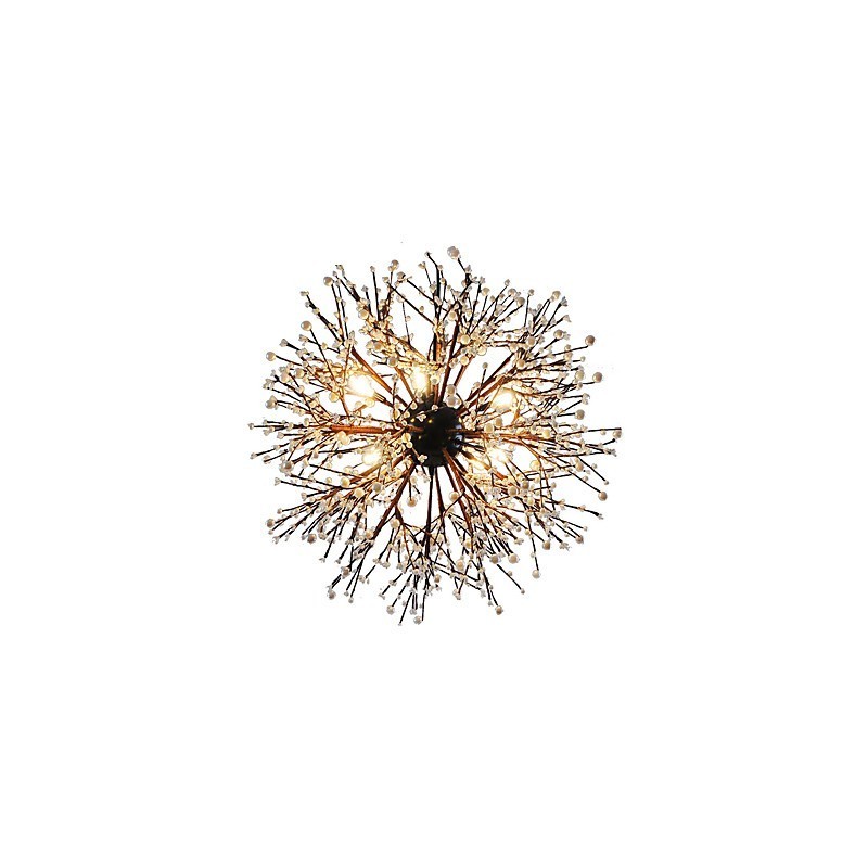 Lustre moderno de fogos de artifício, ferro forjado vintage com 8 luzes, lustre, ilha, iluminação pendente, luz de teto