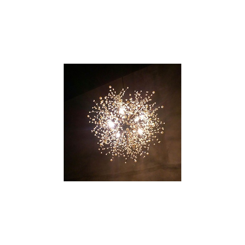Lustre moderno de fogos de artifício, ferro forjado vintage com 8 luzes, lustre, ilha, iluminação pendente, luz de teto