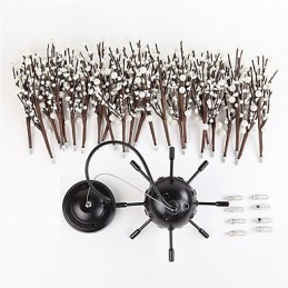 Lustre moderno de fogos de artifício, ferro forjado vintage com 8 luzes, lustre, ilha, iluminação pendente, luz de teto