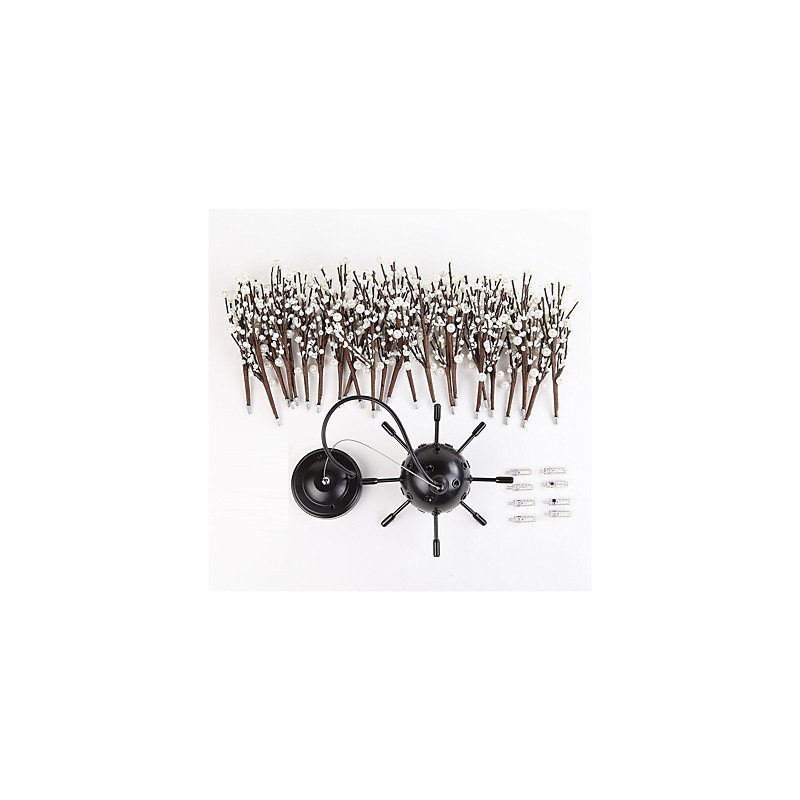 Lustre moderno de fogos de artifício, ferro forjado vintage com 8 luzes, lustre, ilha, iluminação pendente, luz de teto