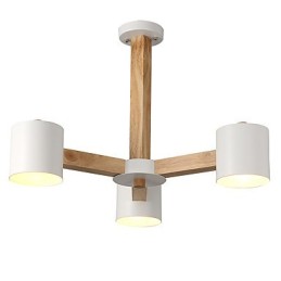 3 Luzes Lustre Moderno Contemporâneo Tradicional Clássico Vintage Country Madeira Característica para Madeira