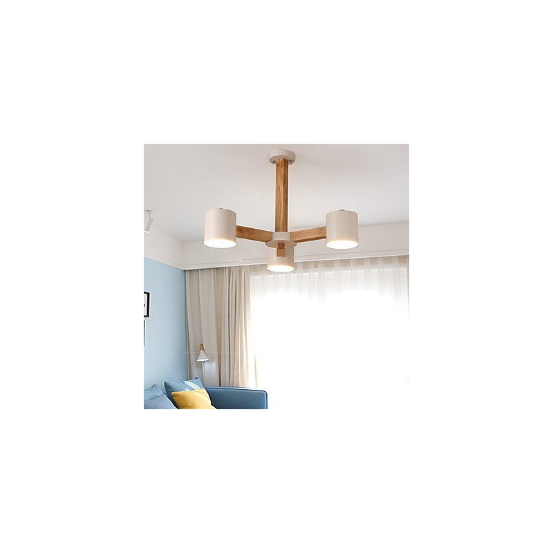 3 Luzes Lustre Moderno Contemporâneo Tradicional Clássico Vintage Country Madeira Característica para Madeira