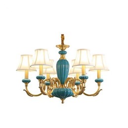 Lustre todo em cobre Lustre decorativo em jade