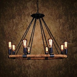 Tradicional clássico rústico lodge vintage retro country pintura metal pingente luz