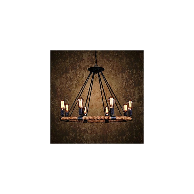 Tradicional clássico rústico lodge vintage retro country pintura metal pingente luz