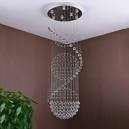 Lustre de teto de cristal, luminária pendente, luminárias suspensas para interiores, para escadas