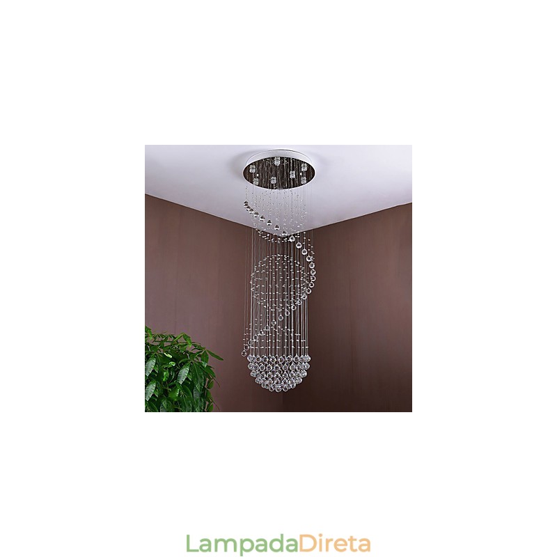Lustre de teto de cristal, luminária pendente, luminárias suspensas para interiores, para escadas